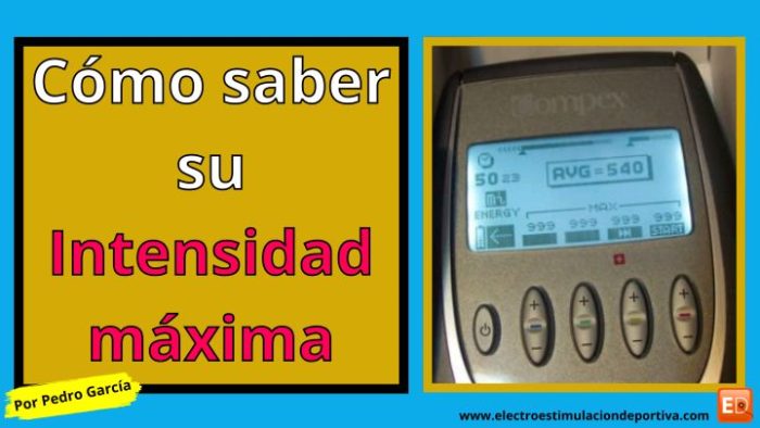 intensidad máxima de entrenamiento electroestimulacion compex