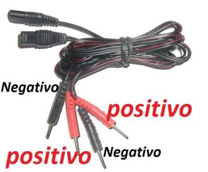 electroestimulador polo positivo y negativo