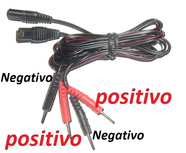 electroestimulador polo positivo y negativo