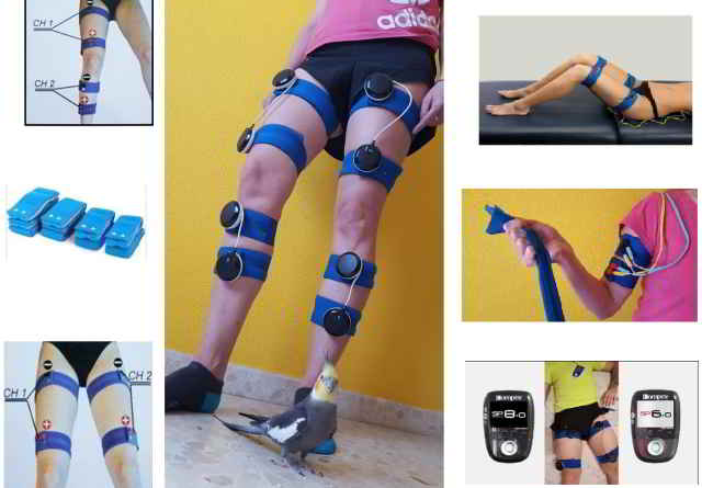 cintas elasticas de electroestimulacion para piernas completas