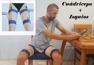 Colocacion de parches en cuadriceps e isquiotibiales