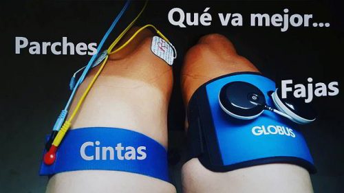 parches, cintas o fajas para entrenar con electroestimulador