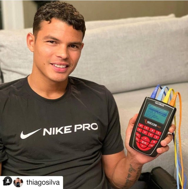 electroestimulador globus distribuidor oficial españa Thiago Silva y Globus