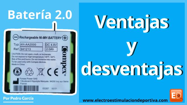 Batería para Compex Electroestimulador Fit 3.0 / MI-Fitness / Modelo  4H-AA1500