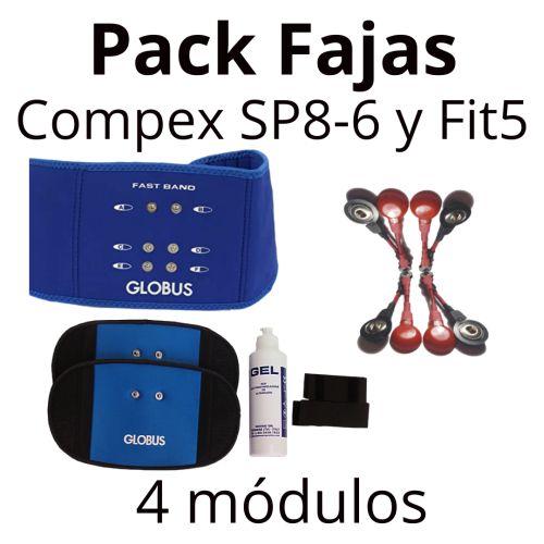 Pack Fajas para 4 módulos para Compex